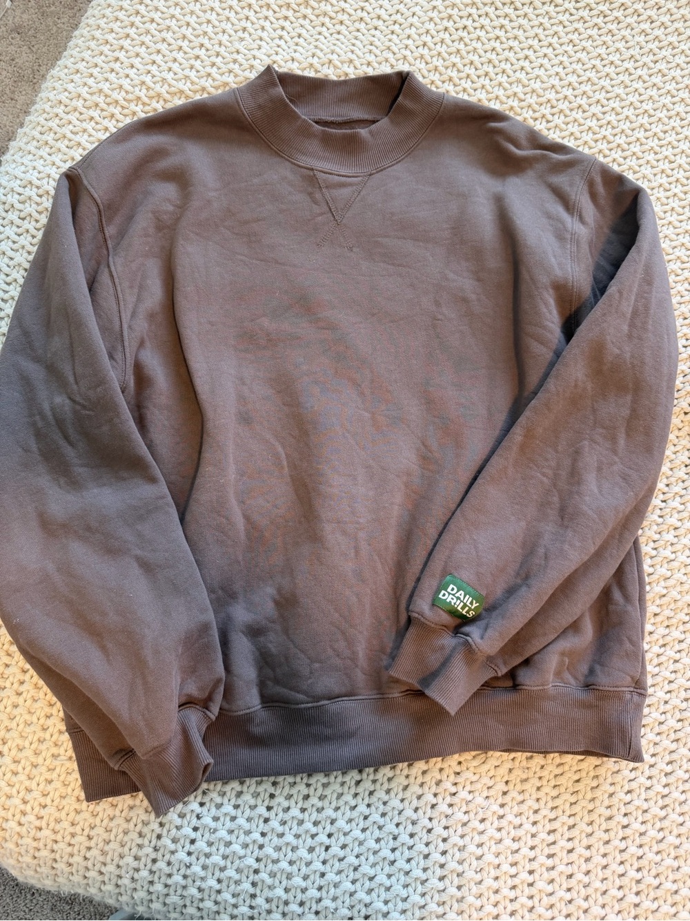Daily Drills Chocolate Brown Crewneck Sweatshirt